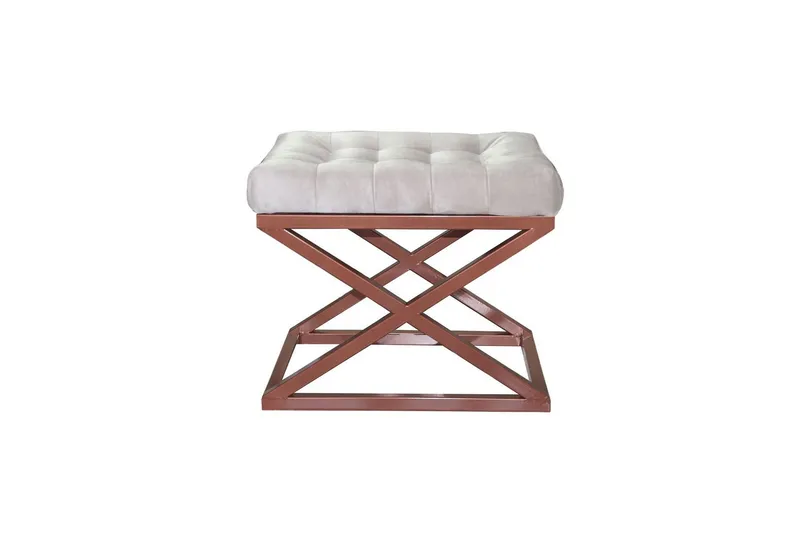 Gillie Sittpuff 40 cm - Koppar/Vit — Koppar/Vit