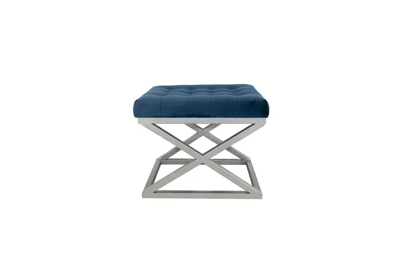 Gillie Sittpuff 40 cm - Marinblå/Silver — Marinblå/Silver