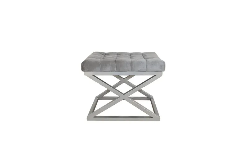 Gillie Sittpuff 40 cm - Silver/Grå — Silver/Grå