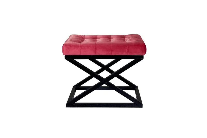 Gillie Sittpuff 40 cm - Svart/Röd — Svart/Röd