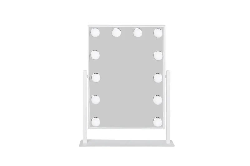 Glow Liten Sminkspegel på fot 36,5 cm med LED Belysning/Lampor Holywood spegel - Vit — Vit