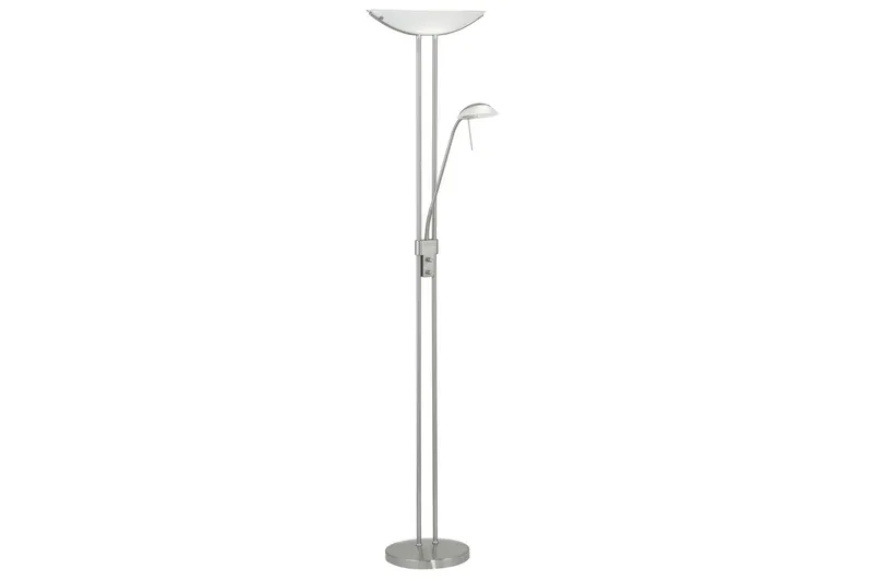 Golvlampa Eglo Baya Nickel-Matt Vit - Vit/Mörkgrå — Eglo