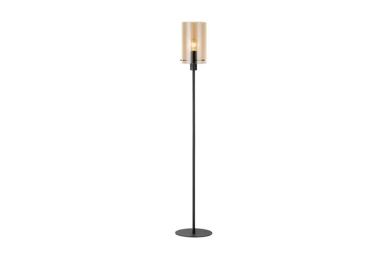 Golvlampa Eglo Polverara Svart/Amber