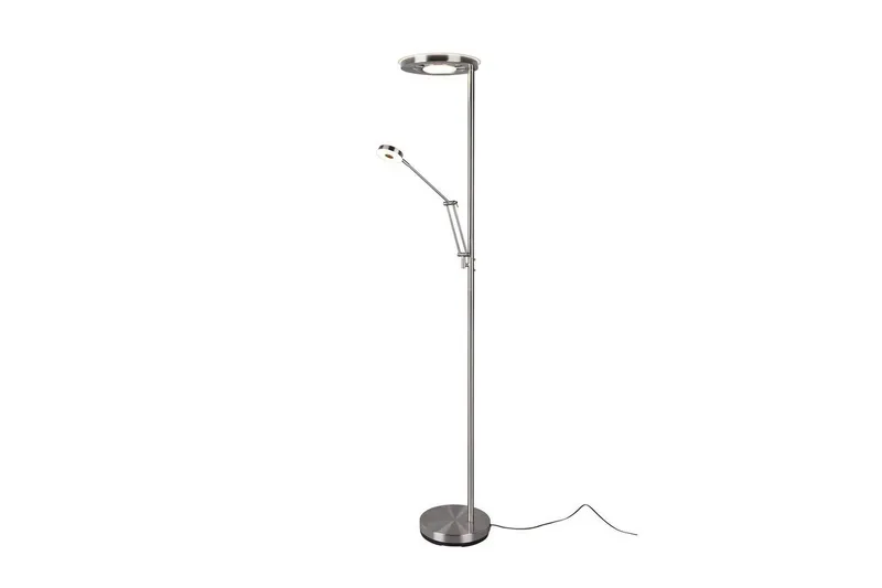 Golvlampa TRIO Barrie Borstad stål - Borstad stål — Trio Lighting
