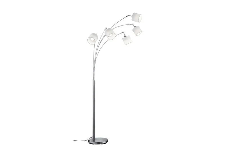 Golvlampa TRIO Tommy Böjd Borstad stål - Borstad stål — Trio Lighting