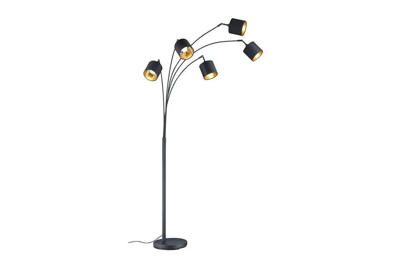 Golvlampa TRIO Tommy Böjd Mattsvart - Mattsvart — Trio Lighting
