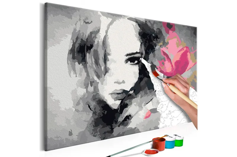 Gör-det-själv Målningar Black & White Portrait 60x40 cm - Artgeist sp. z o. o. — Artgeist sp. z o. o.