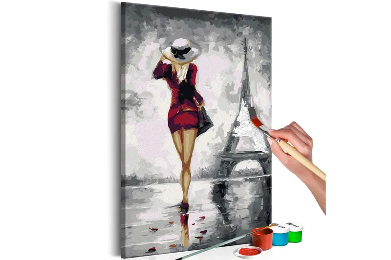 Gör-det-själv Målningar Parisian Girl 40x60 cm - Artgeist sp. z o. o. — Artgeist sp. z o. o.