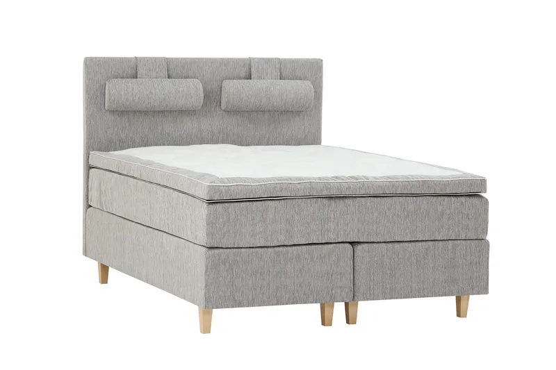Grand Kontinentalsäng 160x200Latexkärna - Ljusgrå — Ljusgrå