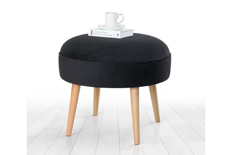 Graysen Sittpuff 40 cm - Svart — Svart
