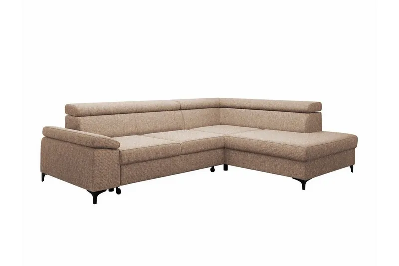 Graystone 3-sits Hörnbäddsoffa - Ljusbrun (Art.nr 3026386) — Ljusbrun