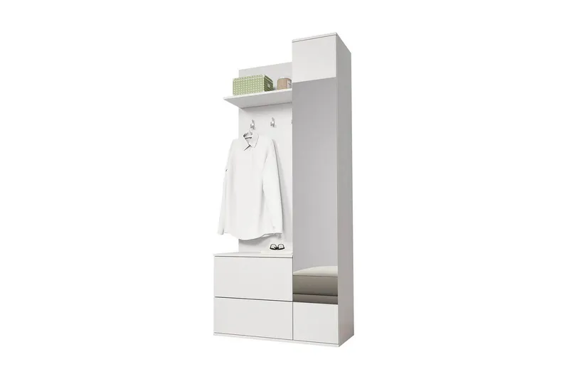 Green Garderob 90x34x195 cm - Vit — Vit