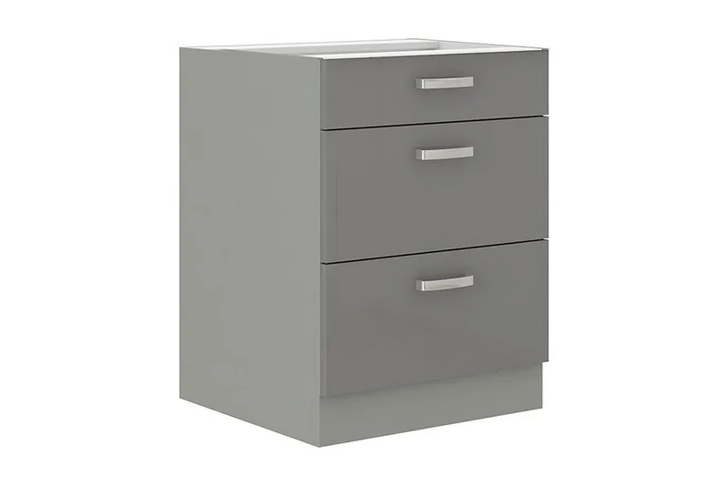 Grey Skåp med lådor 60x52x82 cm - Grå — Grå