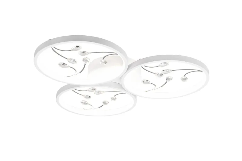 Groovy LED Plafond 3L mattvit/ krom - Matt vit/Krom — Trio Lighting