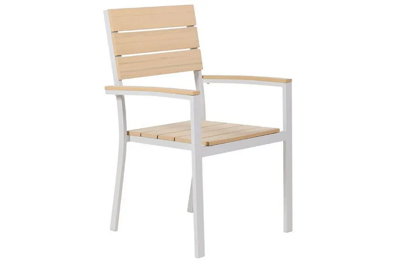 Grosseto Karmstol Utomhus - Beige/Vit — Beige/Vit