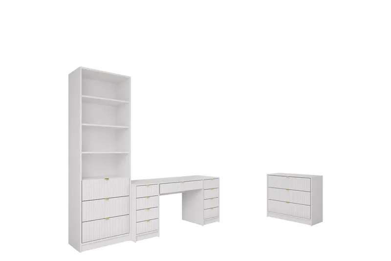 Gudelia Möbelset För Vardagsrum - Vit (Art.nr 3098994) — Vit