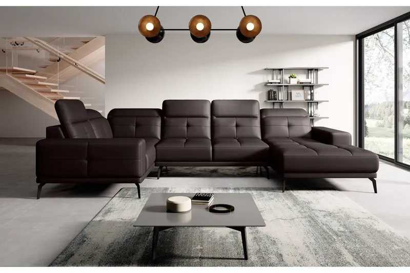 Hagglund Hörnsoffa m. Divan - Brun (Art.nr 1565288) — Brun