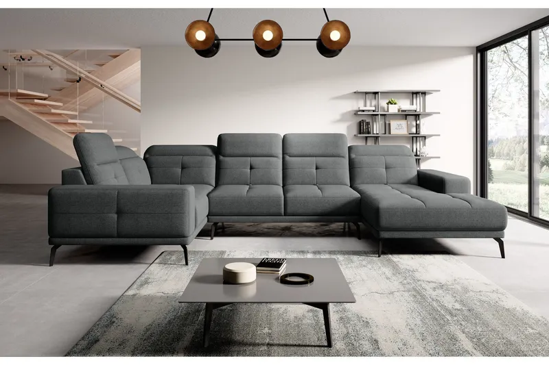 Hagglund Hörnsoffa m. Divan - Grå (Art.nr 1565076) — Grå