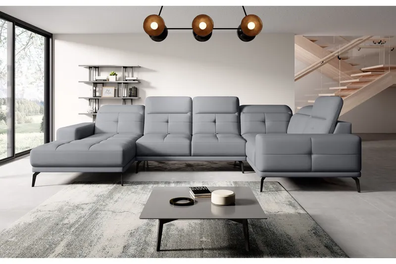 Hagglund Hörnsoffa m. Divan - Ljusgrå (Art.nr 1565153) — Ljusgrå