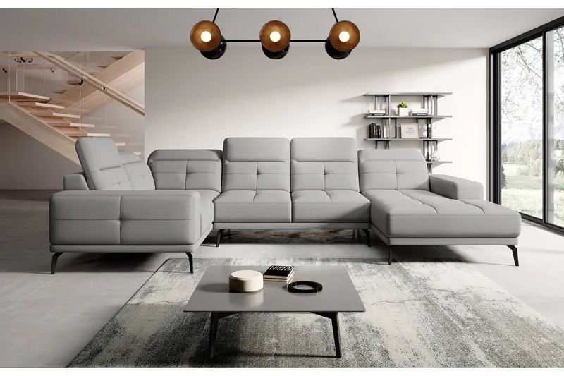 Hagglund Hörnsoffa m. Divan - Ljusgrå (Art.nr 1565358) — Ljusgrå