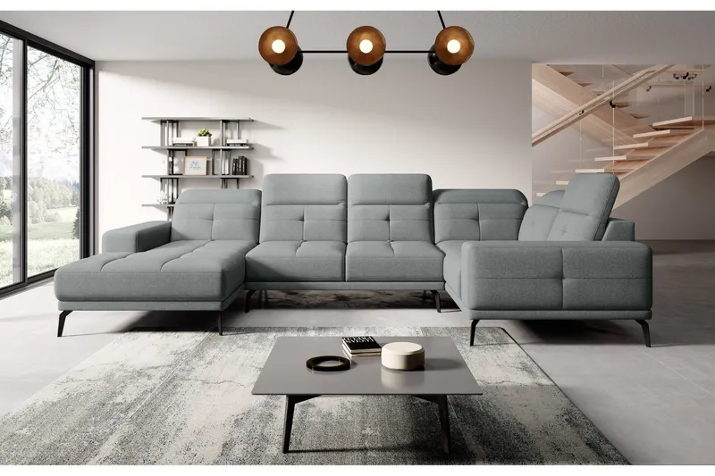 Hagglund Hörnsoffa m. Divan - Ljusgrå (Art.nr 1565432) — Ljusgrå