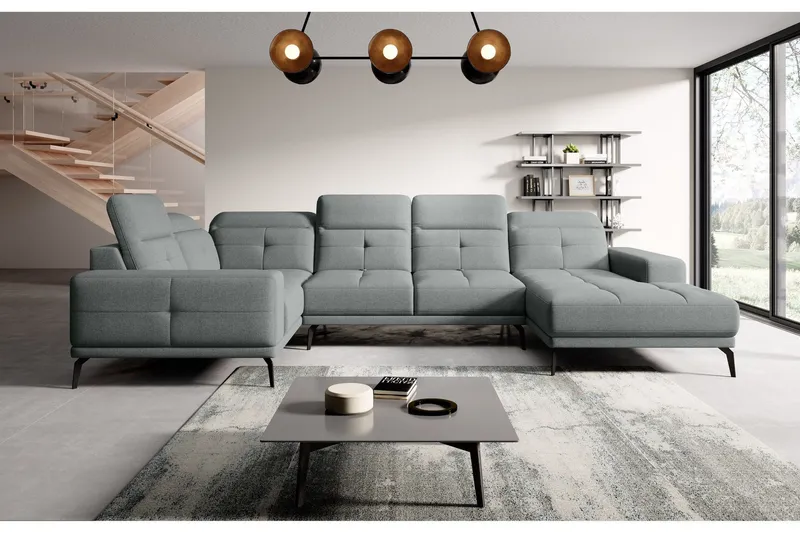 Hagglund Hörnsoffa m. Divan - Ljusgrå (Art.nr 1565060) — Ljusgrå