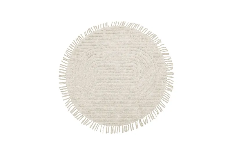 Halfeti Ryamatta 140 cm Rund - Beige — Beige