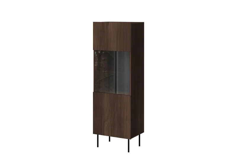 Hammarstrand Vitrinskåp 40 cm djup 60 cm bred 183 cm hög Trä Valnöt Glas - Valnöt — Valnöt