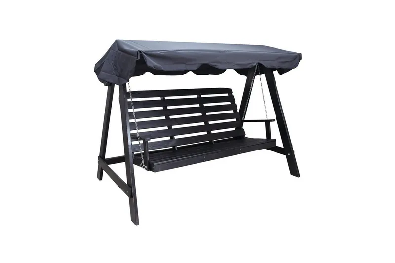 Hammock Pelle med Tak - Svart & Svart — Comfort Garden