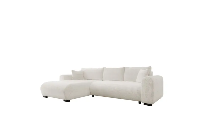 Handda Bäddsoffa med Divan 3-sits i Chenille - Vit — Vit