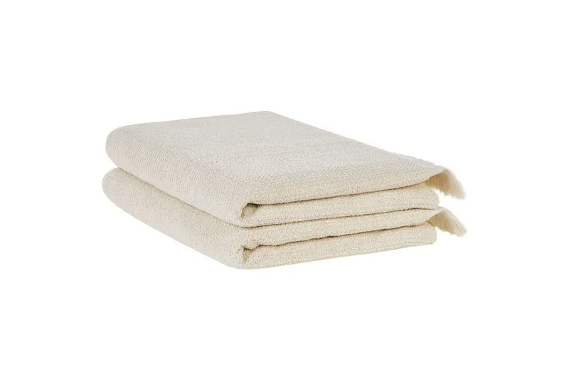 Handduk Atiu set om 2 Beige - Beige — Beige