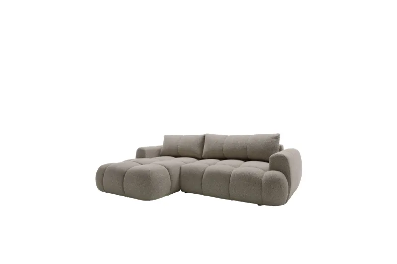 Handu Bäddsoffa med Divan 3-sits i Bouclé - Brun (Art.nr 3079136) — Brun