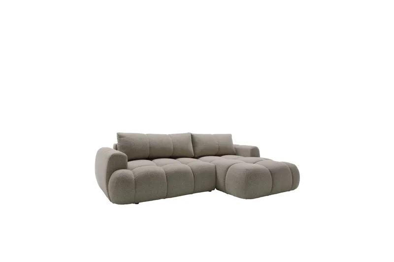 Handu Bäddsoffa med Divan 3-sits i Bouclé - Brun (Art.nr 3079134) — Brun