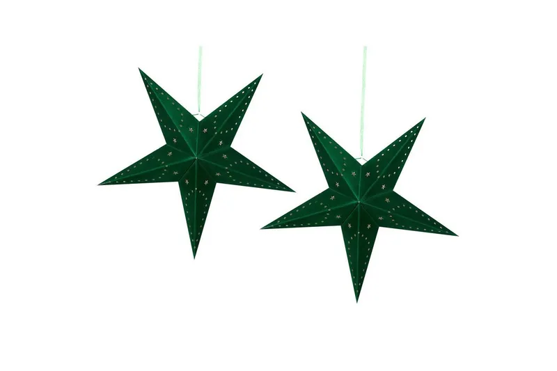 Hängande dekorationer Motti set om 2 Mörkgrön, 60x18x60 cm - Mörkgrön, 60x18x60 cm — Mörkgrön, 60x18x60 cm
