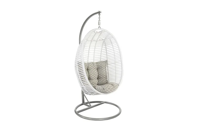 Hängstol Utomhus Cora Med Kuddar 96x96xh198 cm - Vit — Vit