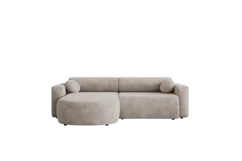 Hanish Bäddsoffa med Divan 3-sits i Plysch - Beige (Art.nr 3079401) — Beige