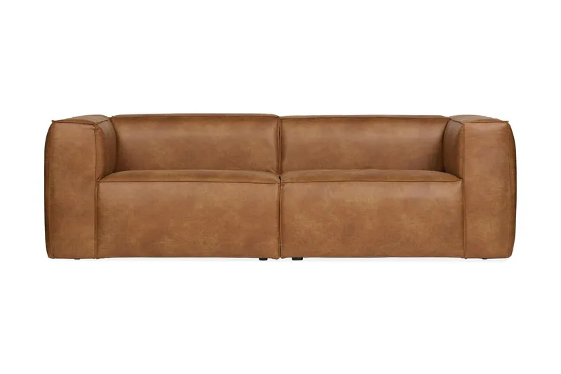 Harlow 3,5-sits Soffa Äkta Läder - Cognac — Cognac