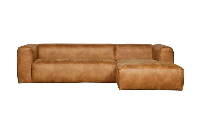 Harlow Divansoffa Höger Äkta Läder - Cognac — WOOOD