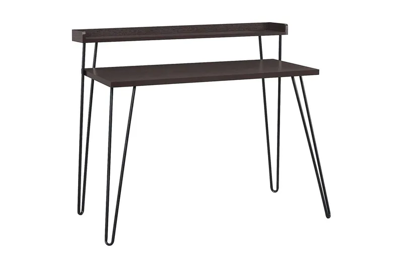 Haven Skrivbord 114 cm med Förvaring Hylla Espresso/Svart - Dorel Home — Dorel Home