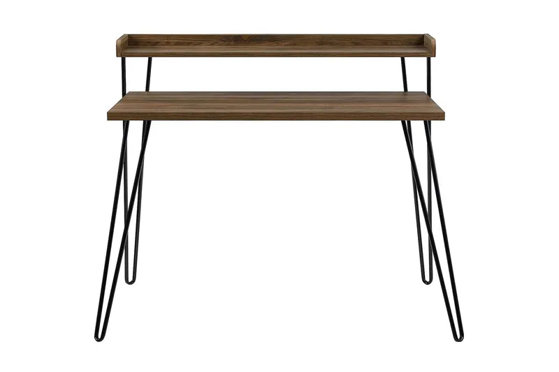 Haven Skrivbord 114 cm med Förvaring Hylla Valnötsbrun/Svart - Dorel Home — Dorel Home