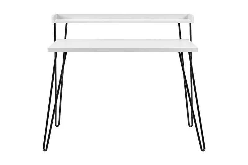 Haven Skrivbord 114 cm med Förvaring Hylla Vit/Svart - Dorel Home — Dorel Home