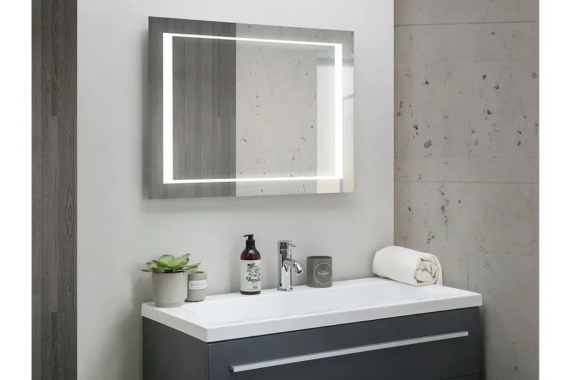 Heasandford Spegel LED 60x80 cm - Silver — Silver
