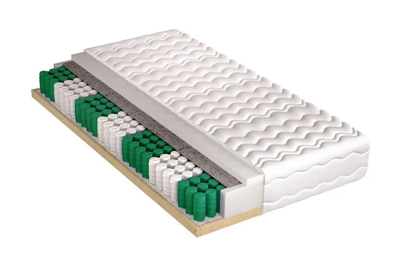 Hela Komfort Madrass 200x160x22 cm - Grön/Vit — Bedly