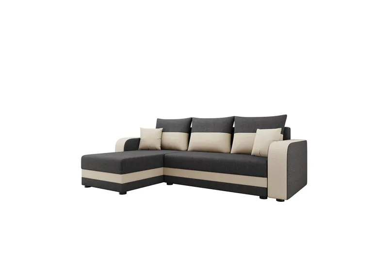 Hewlet Soffa med Divan 3-sits - Beige/Mörkgrå — Beige/Mörkgrå