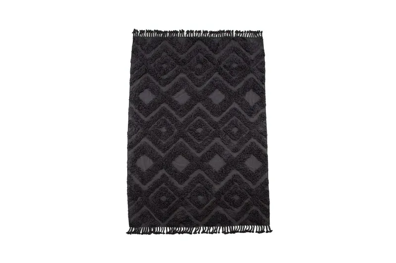 Hilma Bomullsmatta Rektangulär 250x350 cm - Mörkgrå — Venture Home