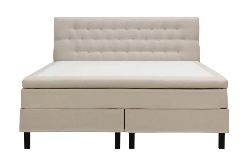 Hilton Komplett Sängpaket 180x200 cm Kontinentalsäng med diamant sänggavel - Beige (Art.nr 3079907) — Bedly