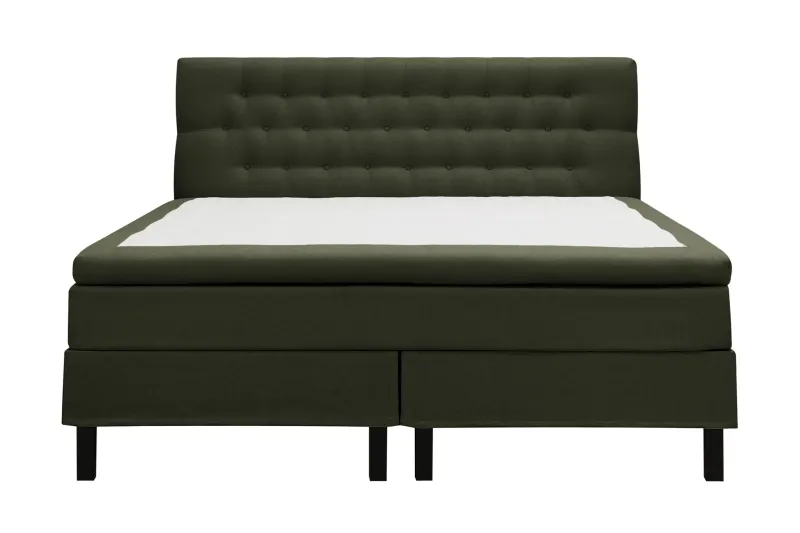 Hilton Komplett Sängpaket 180x200 cm Kontinentalsäng med diamant sänggavel - Grön — Bedly