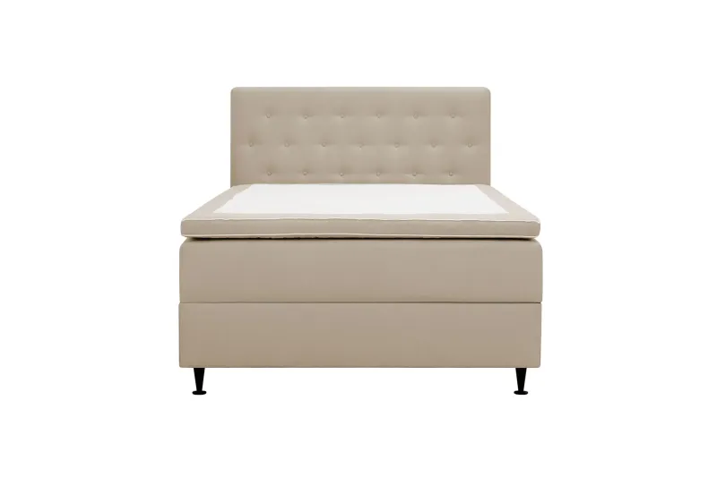 Hilton Plus Komplett Sängpaket med Förvaring 140x200 cm - Beige — Bedly