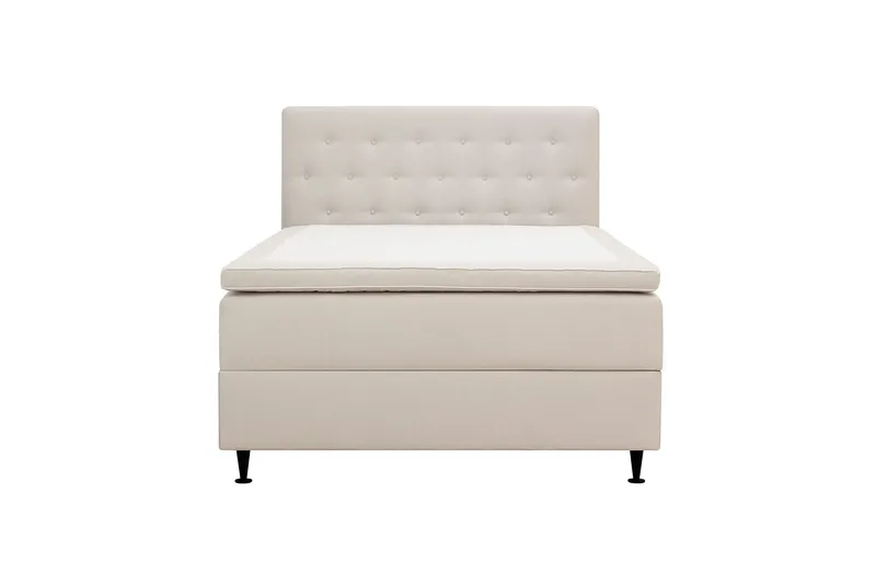 Hilton Plus Komplett Sängpaket med Förvaring 140x200 cm - Ljusbeige — Bedly