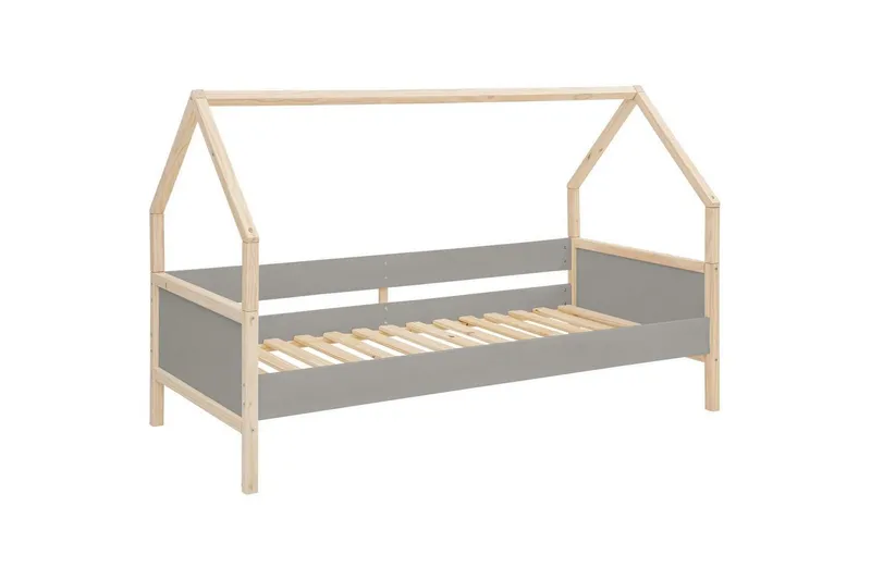 Himmelsäng Square Line Grå, 205x96x133 cm - Grå, 205x96x133 cm — Loft24